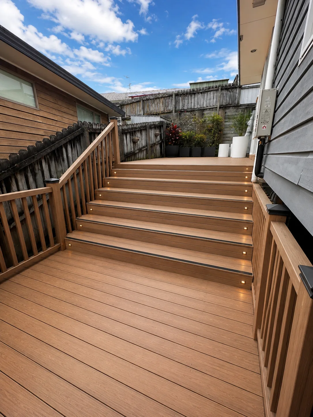 Timber deck steps, Auckland