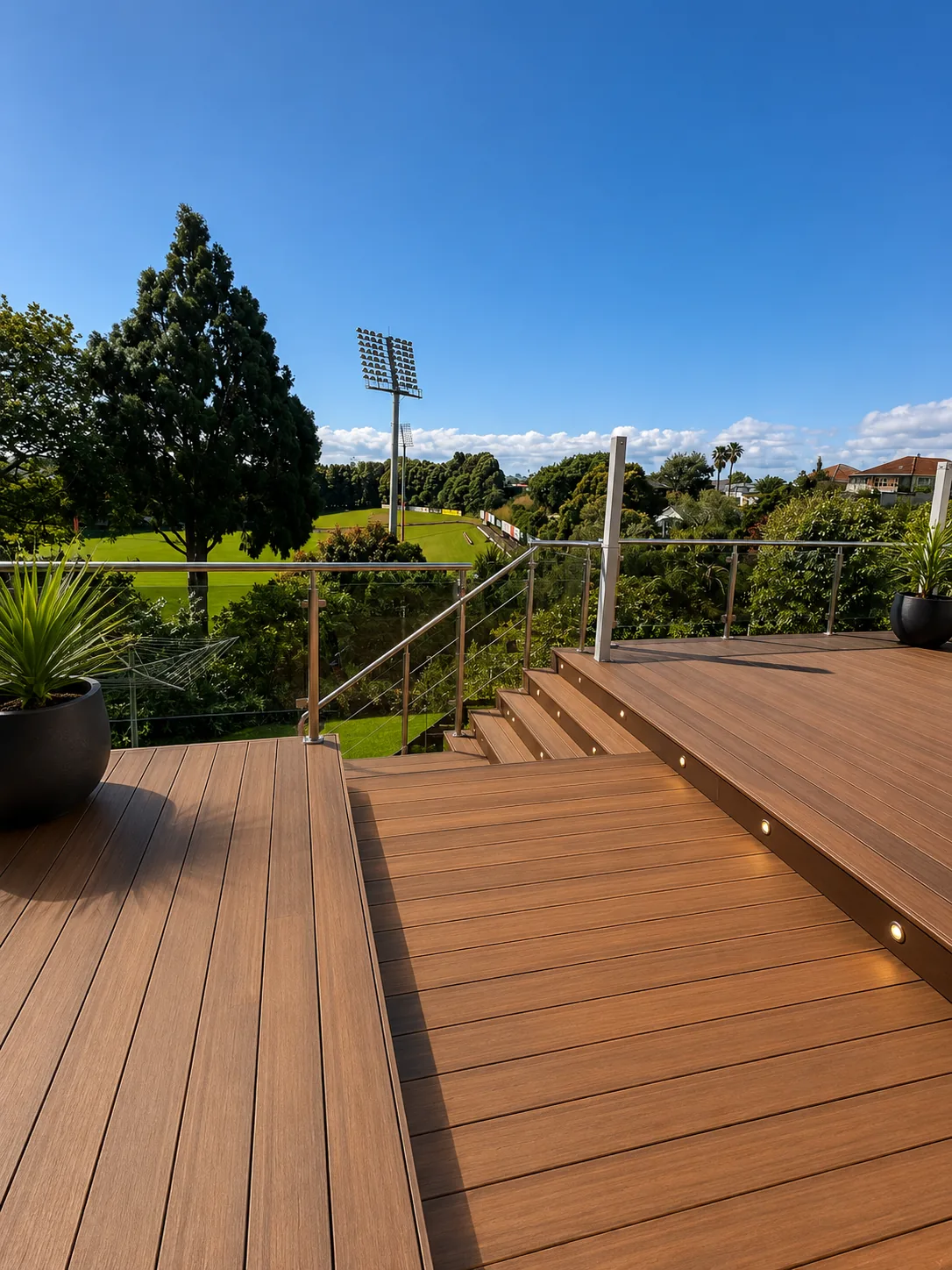 Elevated timber deck build, Auckland